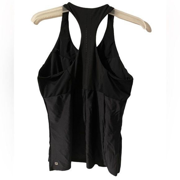 Fabletics Women's Black Alba Racerback Fitted Workout Tank Top - Picture 3 of 4